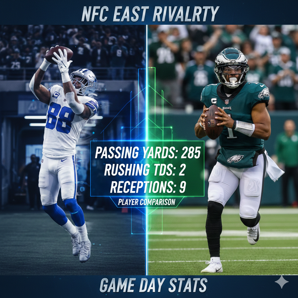 dallas cowboys vs philadelphia eagles match player stats