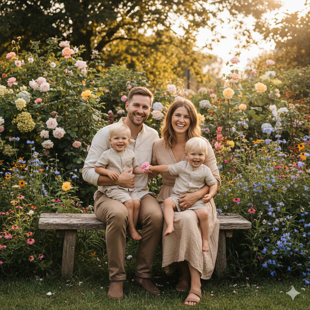perch for a family photo